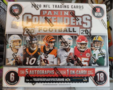 2020 Panini Contenders Football Sealed Hobby Box 18 Packs 5 Auto's Per!
