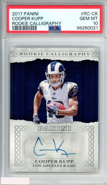 2017 PANINI ROOKIE CALLIGRAPHY AUTOGRAPH COOPER KUPP #RC-CK RC PSA 10 GEM MT