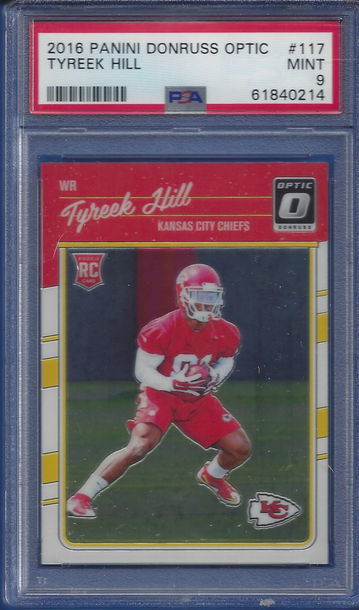2016 Donruss Optic #117 Tyreek Hill RC PSA 9 (BillsGridironGreats)