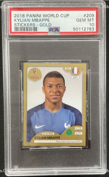 2018 World Cup Panini Kylian Mbappe Gold PSA 10 POP 37