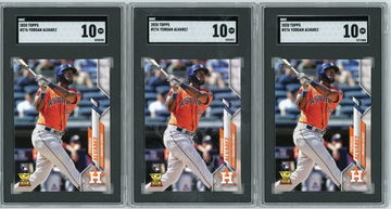 Lot (3) Yordan Alvarez SGC 10 Topps 2020 #276
