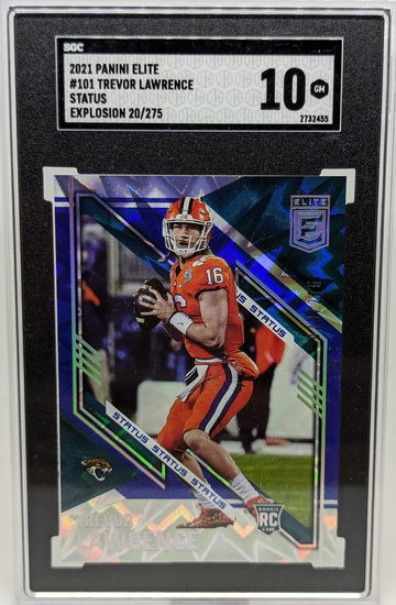 2021 Panini Elite Trevor Lawrence #101 SGC 10 Status Explosion Rookie RC