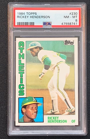 1984 Topps Rickey Henderson #230 PSA 8