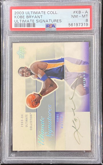 2003 Ultimate Collection Kobe Bryant Ultimate Signatures PSA 8 Auto