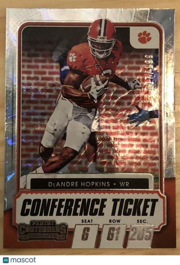 DeAndre Hopkins 2021 Contenders Draft Picks Conf Parallel 127/199 Clemson Tigers