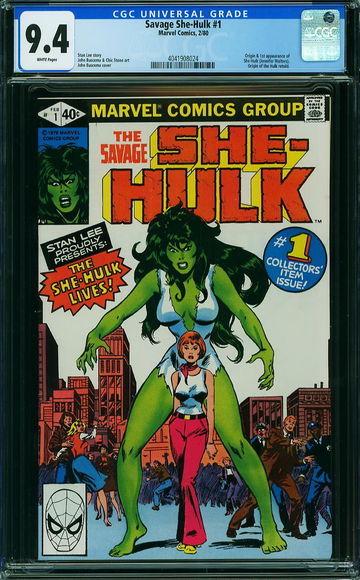 SAVAGE SHE-HULK #1, CGC 9.4 NM