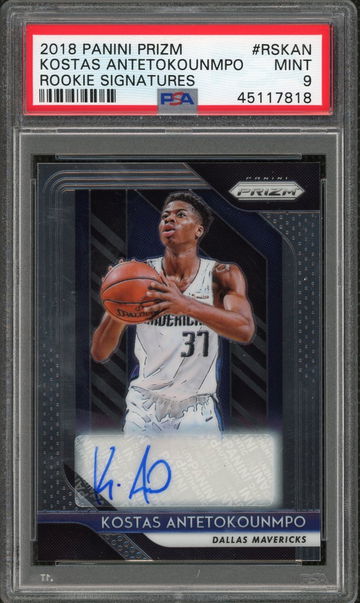 Kostas Antetokounmpo 2018 Rookie Signatures PSA 9