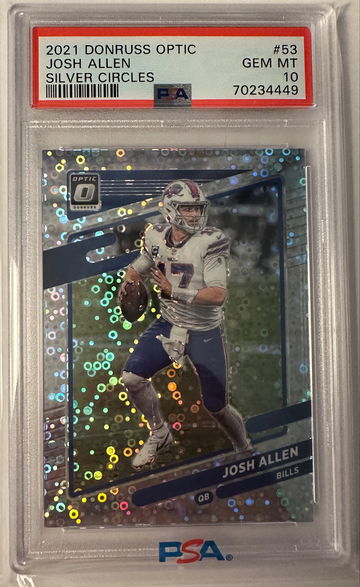 2021 donruss optic josh Allen silver circles Buffalo Bills