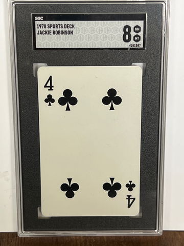 1978 Sports Deck Jackie Robinson Four of Clubs 