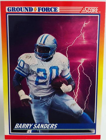 Vintage 1990 Score NFL - Barry Sanders Ground Force #325 - Near Mint / Mint