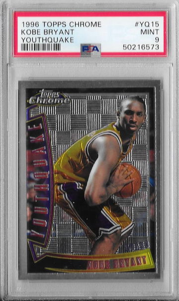 1996-97 TOPPS  CHROME YOUTHQUAKE #YQ15 KOBE BRYANT PSA 9 MINT! LOW POP!! 