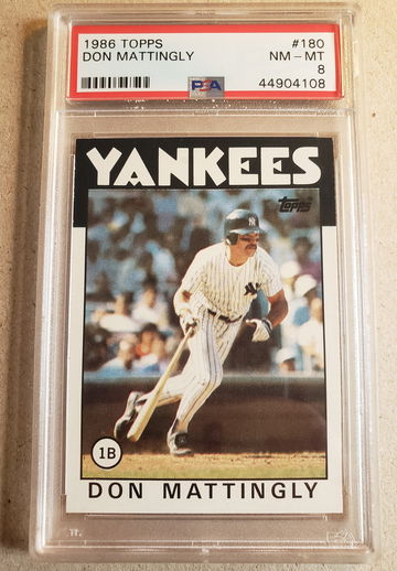1986 Topps Don Mattingly PSA 8 NM-MT