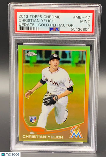2013 Topps Chrome Update Gold Refractor Christian Yelich PSA 9 Rookie #/250
