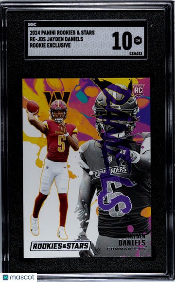 2024 Panini Rookies & Stars Jayden Daniels #RE-JDS Exclusive SGC 10