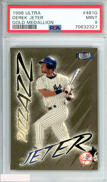 1998 ULTRA DEREK JETER #481 GOLD MEDALLION NEW YORK YANKEES  PSA 9 MINT