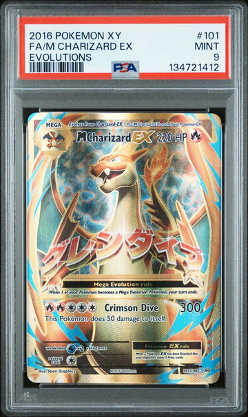 2016 Pokemon XY Evolutions M Charizard Ex #101 PSA 9