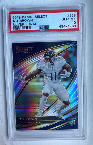 2019 Panini Select Field Level Silver AJ Brown PSA 10