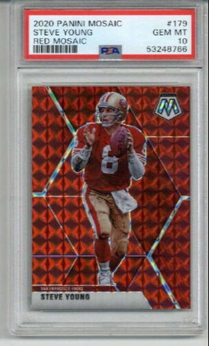 2020 PANINI MOSAIC RED MOSAIC #179 STEVE YOUNG CARD 49ERS PSA 10 LOW POP