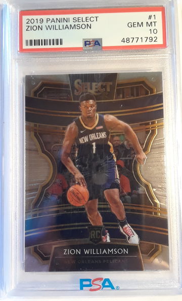 Zion Williamson 2019-20 Select Concourse Rookie Card PSA 10 Gem Mint #1
