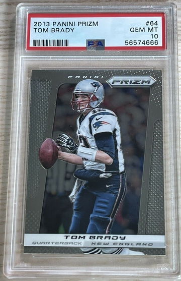 2013 Panini Prizm Tom Brady Base #64 PSA 10 GEM MINT 2nd Year Prizm