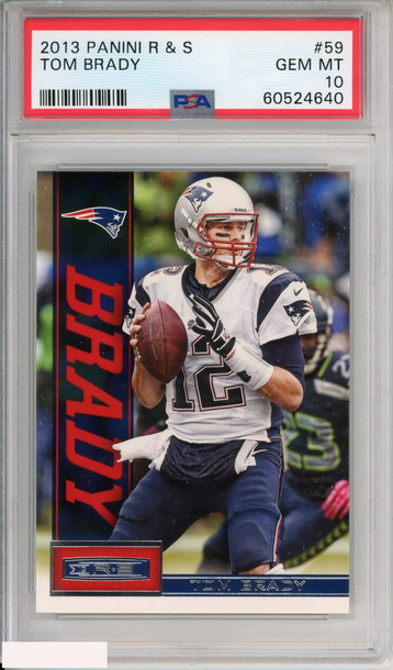 2013 PANINI ROOKIES AND STARS TOM BRADY #59 NEW ENGLAND PATRIOTS PSA 10 GEM MT