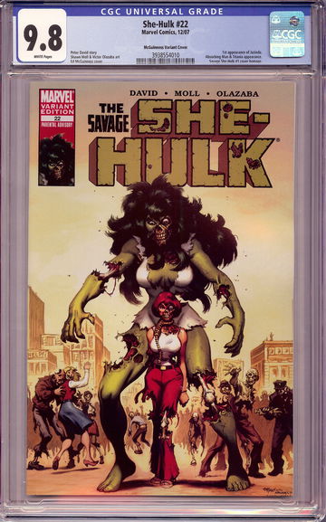 She-Hulk #22 McGuinness zombie variant CGC 9.8 NM/MT 1st Jazinda 