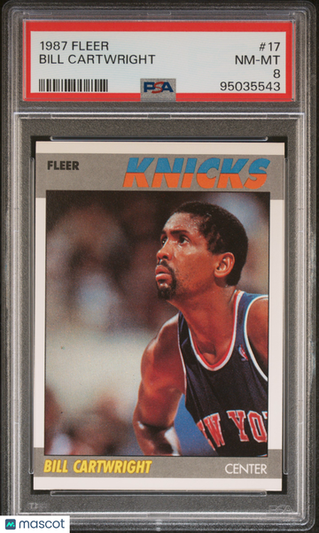 1987 Fleer Bill Cartwright #17 PSA 8