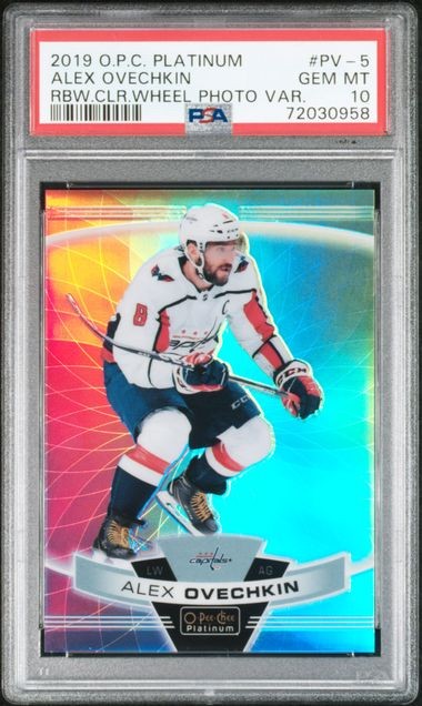 2019-20 OPC Platinum Rainbow Color Wheel Photo Variations #PV-5 Alex Ovechkin PSA 10