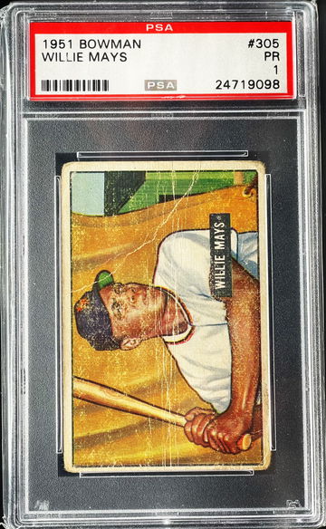 1951 bowman Willie mays PSA 1