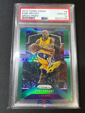 2019 Prizm Kobe Bryant Green PSA 10 GOAT RIP 8 