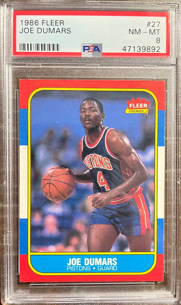 1986 Fleer Joe Dumars PSA 8