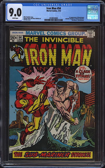 Iron Man #54 CGC 9.0 WHITE Marvel 1973 1st Moondragon