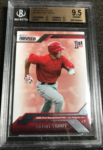 2009 TRISTAR PROSPECTS PLUS #20 MIKE TROUT ROOKIE RC BGS 9.5 TRUE GEM PLUS