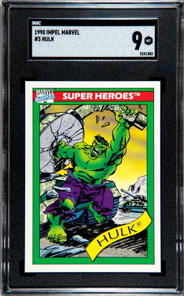 1990 IMPEL MARVEL #3 HULK SGC 9 MT
