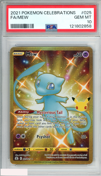 2021 POKEMON CELEBRATIONS FA MEW #025 PSA 10 GEM MT