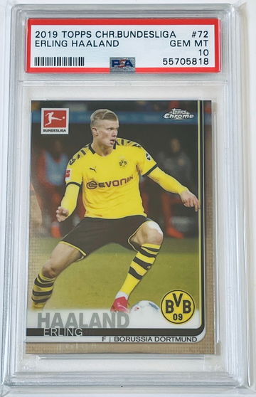 Erling Haaland Topps Chrome Bundesliga 2019-20 PSA 10