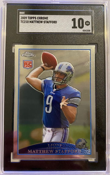 2009 Topps Chrome Matthew Stafford SGC 10 Gem Mint