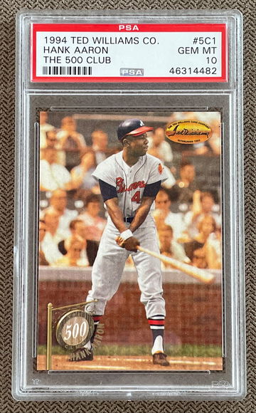 1994 Hank Aaron 5C1 Ted Williams PSA Gem MT 10