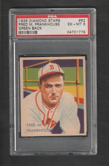 1935 Diamond Stars Fred M. Frankhouse (Green Back)  PSA 6