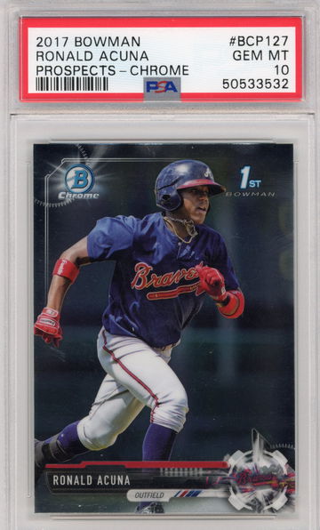 Ronald Acuna RC 2017 Bowman Chrome Prospects 1st PSA 10 #127