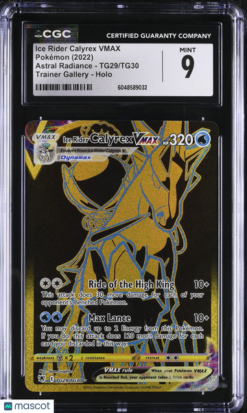2022 Pokemon Astral Radiance Ice Rider Calyrex VMAX Holo CGC 9 #TG29/TG30