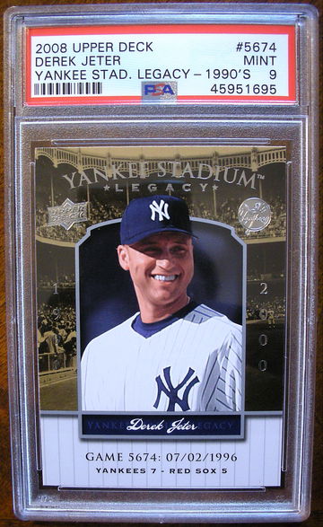 Derek Jeter 2008 UD Yankee Stadium Legacy #5674 PSA 9