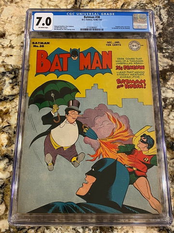 BATMAN #38 * D.C. COMICS * 1946/1947 * CGC 7.0 * JIM MOONEY * DICK SPRANG * PENGUIN COVER * 