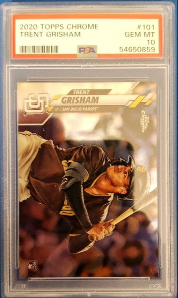 2020 Topps Chrome Trent Grisham #101 Padres PSA 10