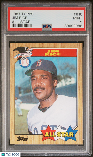 1987 Topps Jim Rice #610 All Star PSA 9