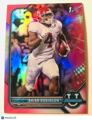 2022 Bowman University BRIAN ROBINSON JR. PINK REFRACTOR 1st Bowman RC #48