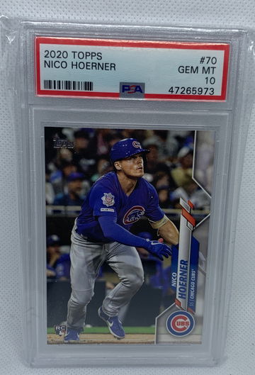 2020 Topps Chrome #161 Nico Hoerner Chicago Cubs RC Rookie PSA 10 GEM MINT