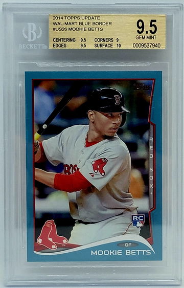2014 Topps Update Mookie Betts Wal Mart blue pop 28