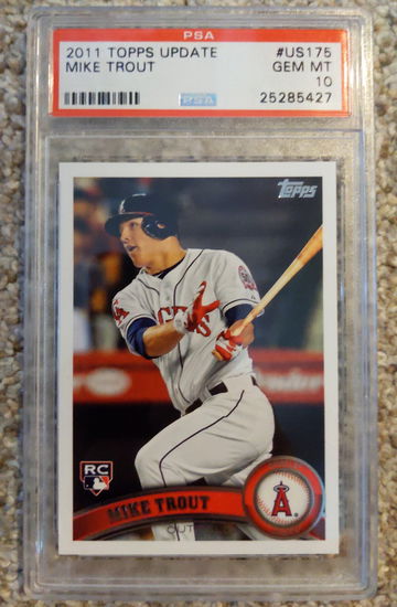 2011 Topps Update Mike Trout PSA 10 Beauty Gem-Mint slab