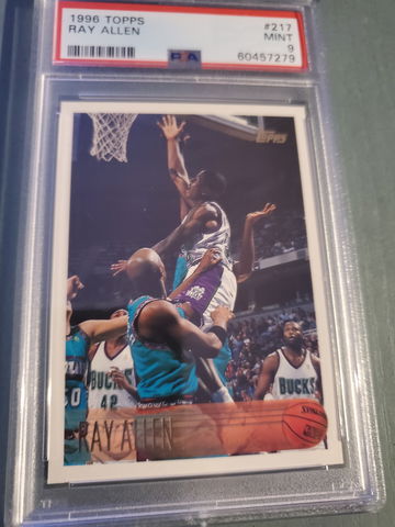 RAY ALLEN 1996 TOPPS ROOKIE PSA 9